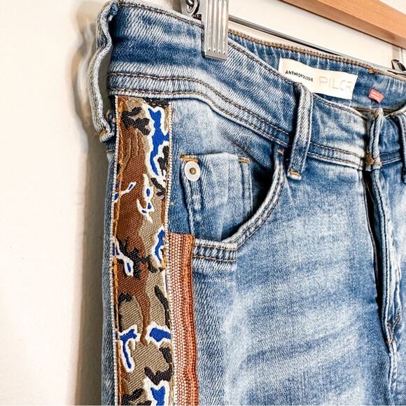 Anthropologie Pilcro Camo Stripe Jeans - Picture 3 of 6